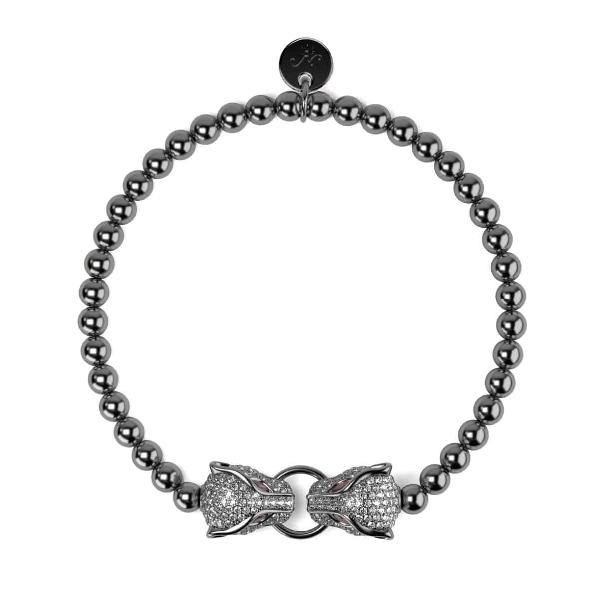 Panthera von Keysi Sayago | Rotguss | Zirkonia-Kristallarmband
